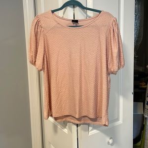 Pink short sleeved blouse